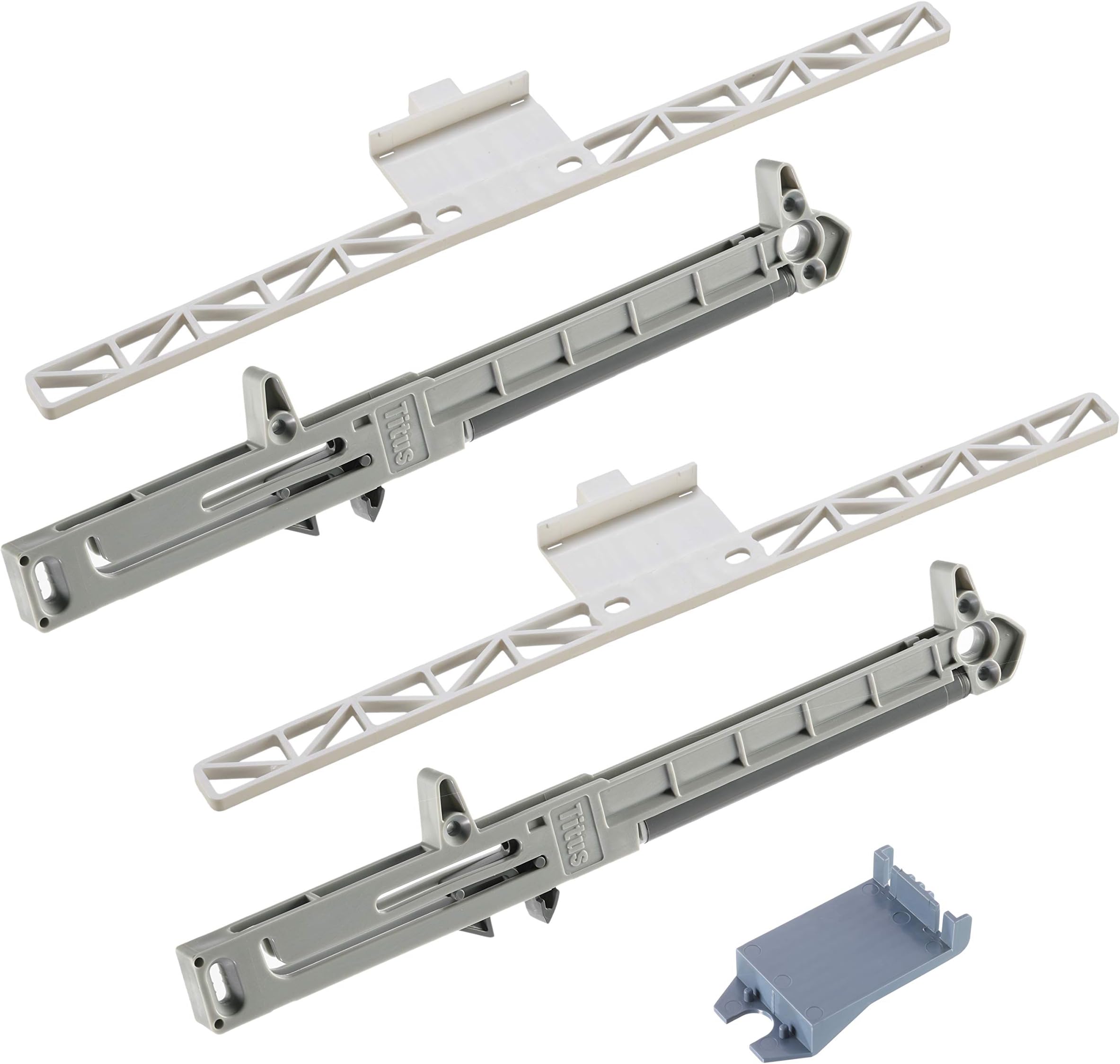 2-Pack Soft Close Cabinet Drawer Damper for Metal Drawers/High-Quality Soft Close Drawer Adapter/Add-On/Retrofit, No Measuring Required! SCD104M (White)