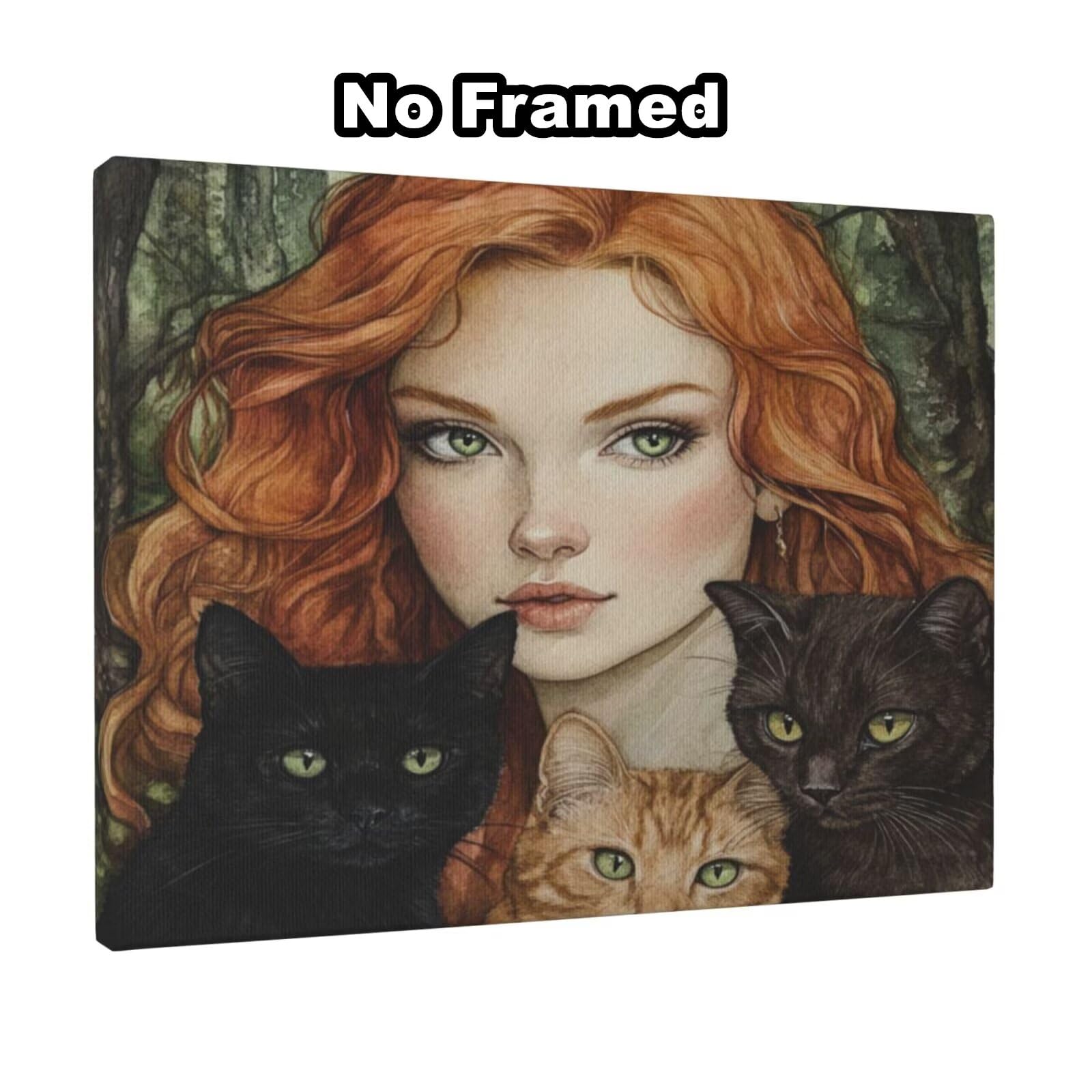 Malen nach Zahlen für Erwachsene, Motiv: Prinzessin, Katze, Malen nach Zahlen für Anfänger, Acryl Peinture a Numero mit 6 Pinseln, DIY-Ölgemälde Kunsthandwerk für Wanddekoration – (90 x 70 cm