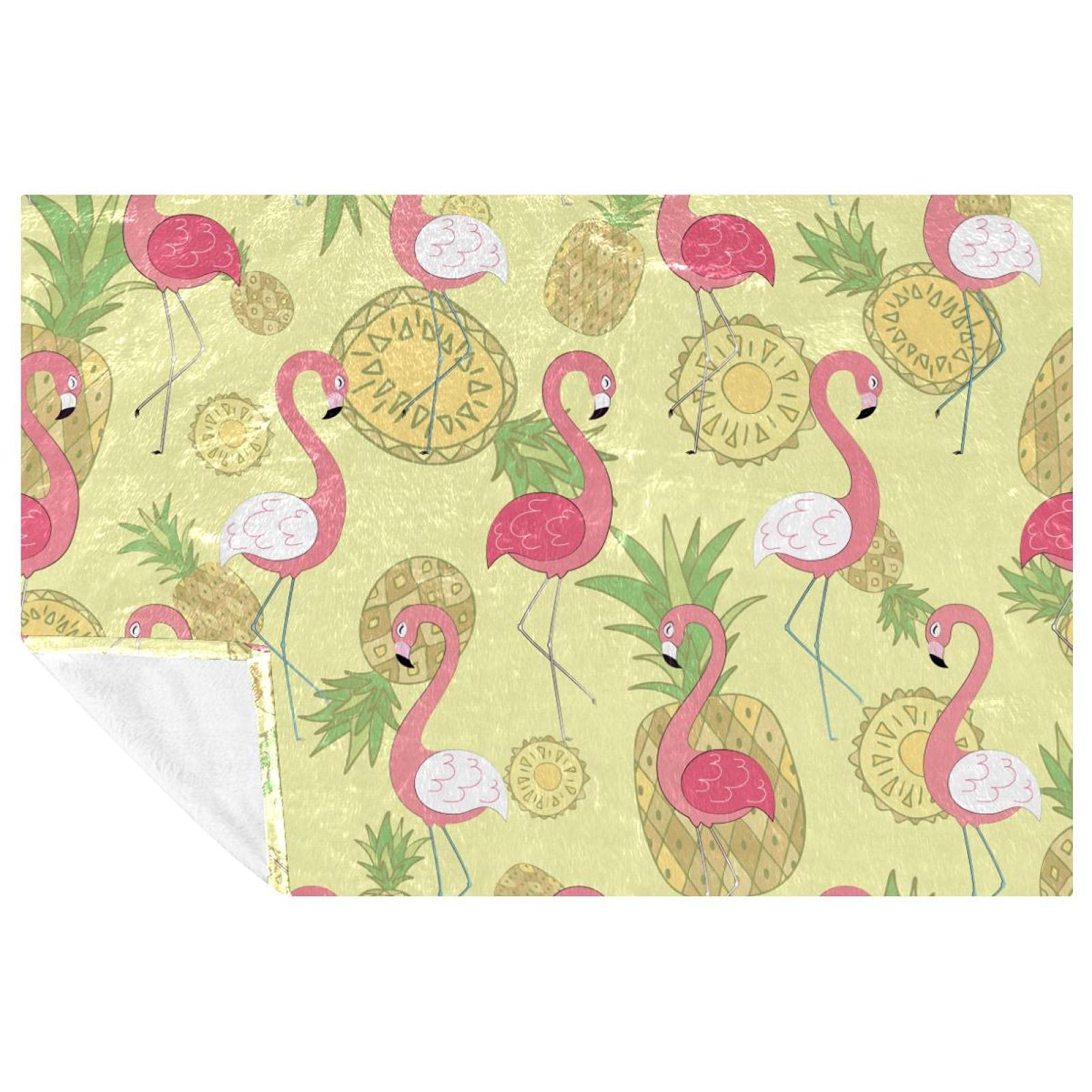 Couverture douce motif ananas contre les soirées fraîches sur le canapé ou en camping