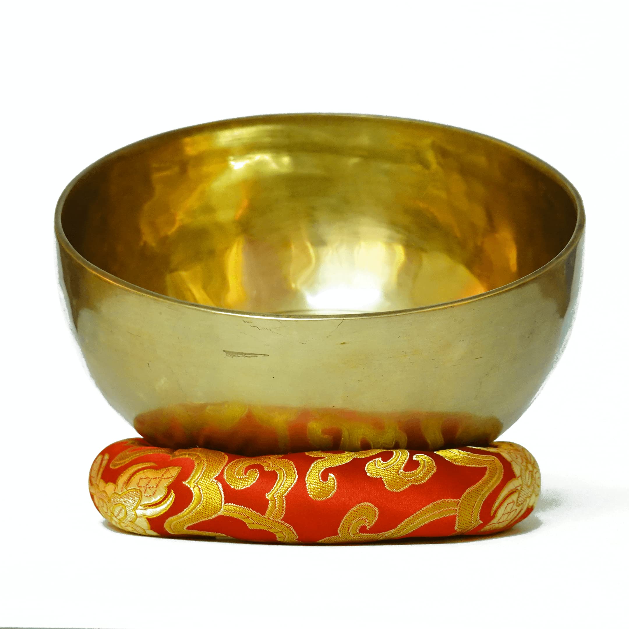 Sanskar Nepal - Tibetan Singing Bowl, Handcrafted Singing Bowl for Meditation, Prayer & Holistic Healing, Yoga Accessories, 7” Sound Bowl with Wooden Striker, Artisanal Pouch & Cushion