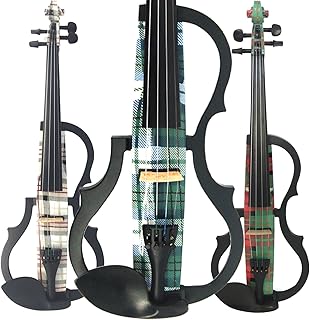 Aliyes Handmade Silent Electric Violin 4/4 Full Size Professional Student Violin For Beginner Solid Wood Violin Kit String,Shoulder Rest,Rosin-E606
