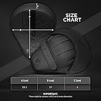 Vista 6 de RDX Almohadillas de boxeo Curvadas Focus Mits, Maya Hide Leather Kara Hook and jab Training Pads, correa ajustable ventilada, MMA Muay Thai