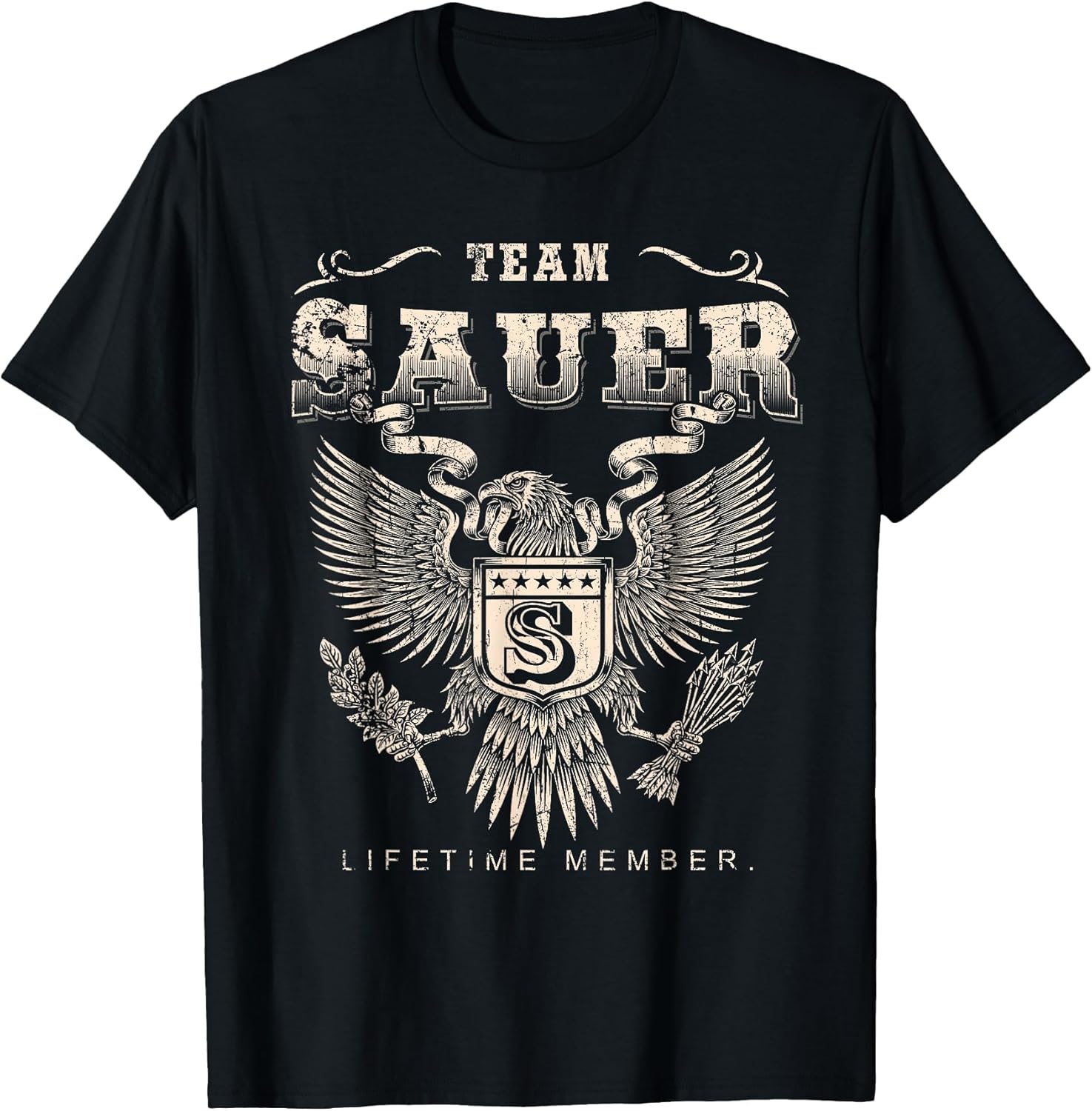 Team Sauer Lifetime Member Last Name T-Shirt