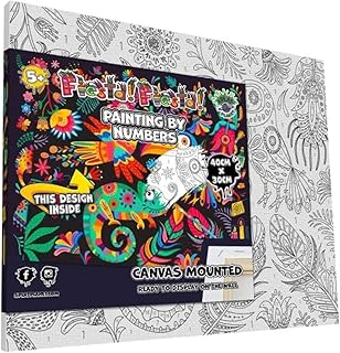 Splat Planet Fiesta Fiesta Paint by Numbers Kit, 40 cm x 30 cm Size