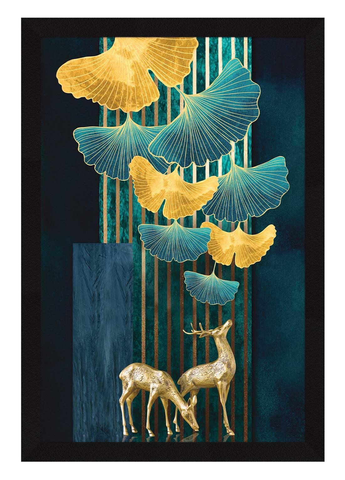 ArtX Paper Flower Vase Wall Painting - Multicolor -8 ArtX Paper Flower Vase Wall Painting - Multicolor -8