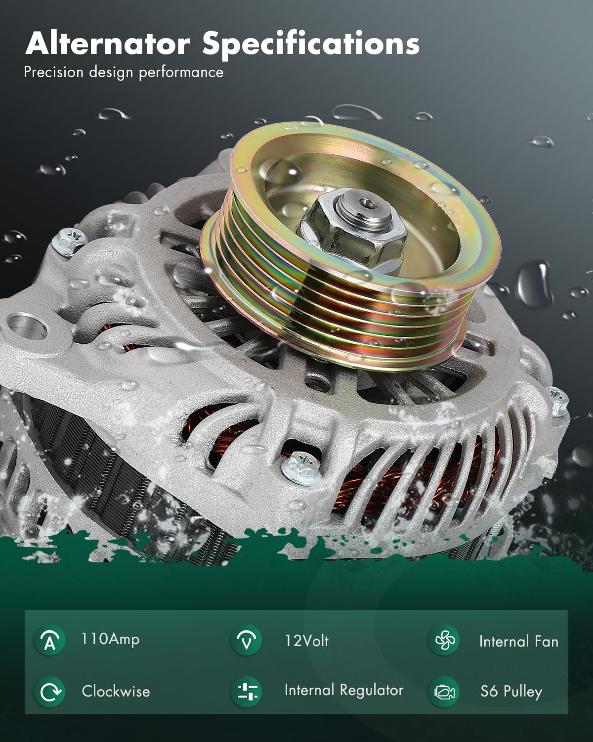 SCITOO New Alternator Fits for Mitsubishi for Lancer 2004-2006, for Mitsubishi for Outlander 2004-2006 11055