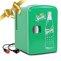 Coca Cola Sprite Portable 6 Can Thermoelectric Mini Fridge Cooler/Warmer