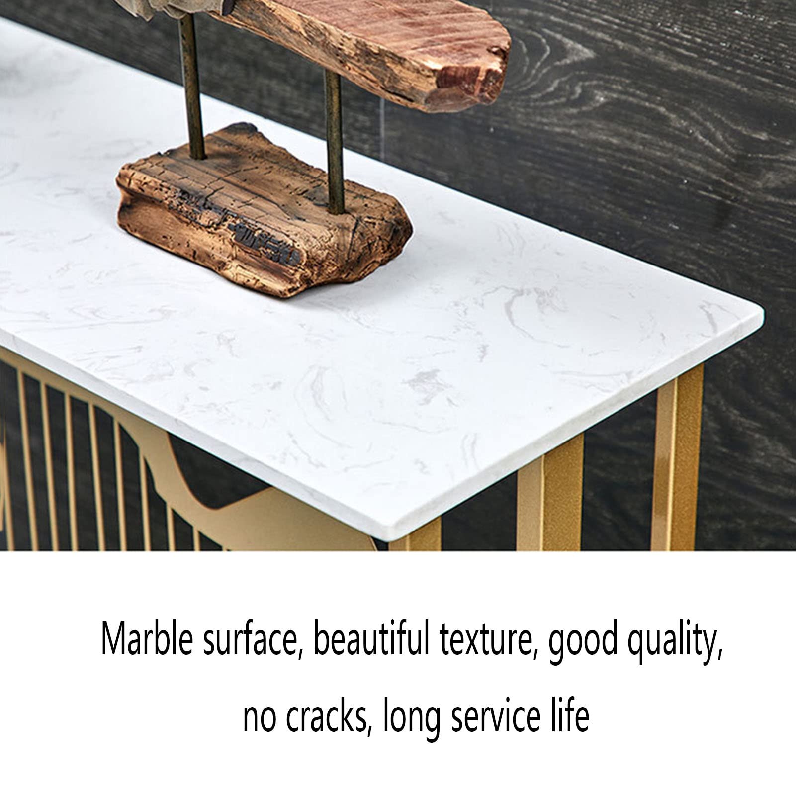 Amazon.co.jp: 大理石のコンソールテーブル、収納棚付き31.4インチ