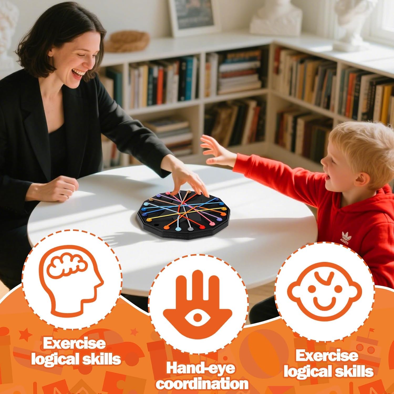 Elecart Rope Untangling Puzzle Game – Multi-Level Brain Teaser Toy for Kids & Adults | Educational Logic Game | Portable Travel Puzzle | Screen-Free Family Fun 1