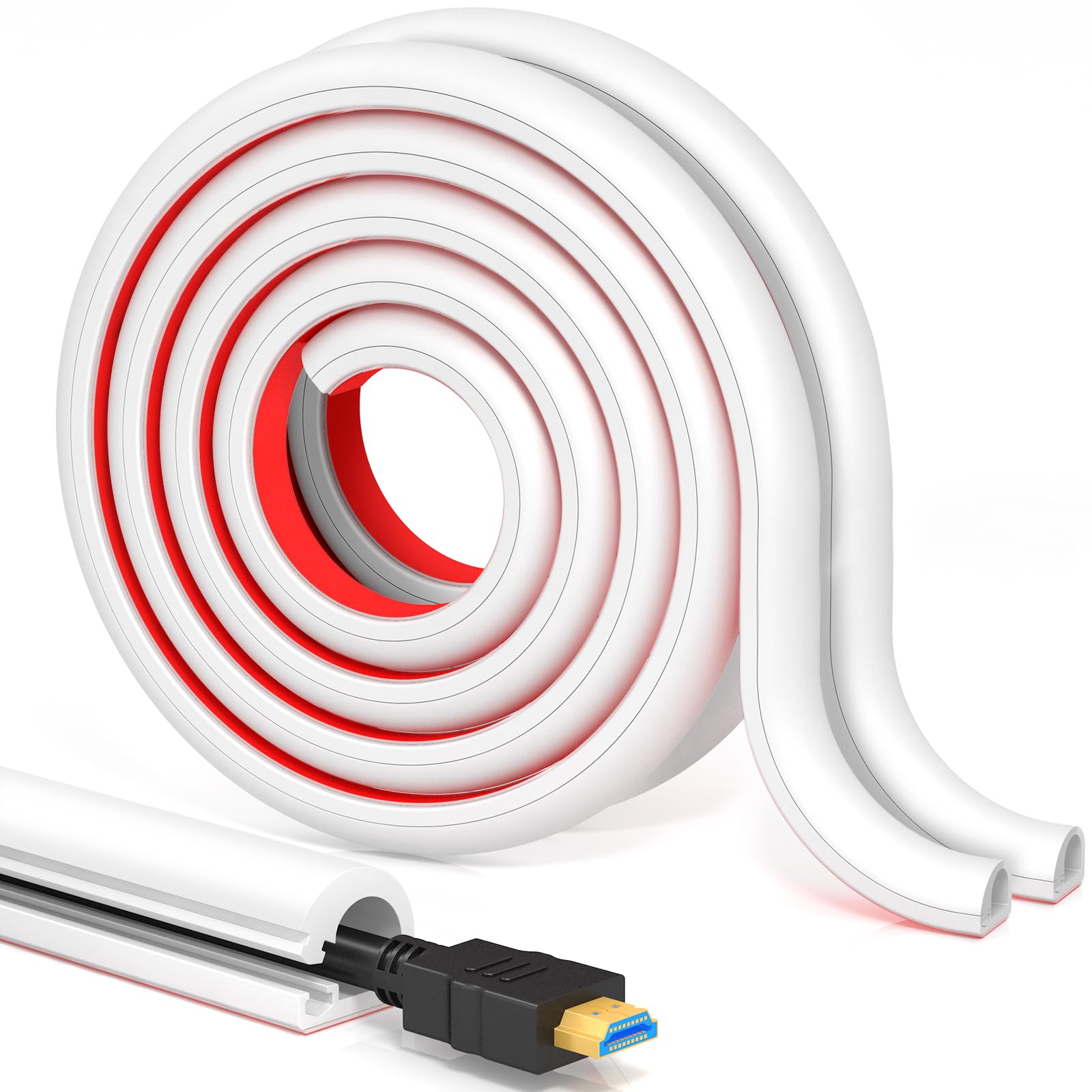 4m TV-Kabelabdeckung Selbstklebend - Flexible Kabelkanal Für Saubere Kabelverlegung