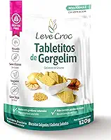 Biscoitos salgados sem glúten Tabletitos de Gergelim Leve Croc120g