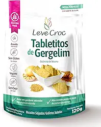 Biscoitos salgados sem glúten Tabletitos de Gergelim Leve Croc120g
