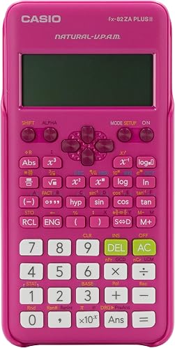 Casio FX-82ZA Plus II Scientific Calculator, Pink