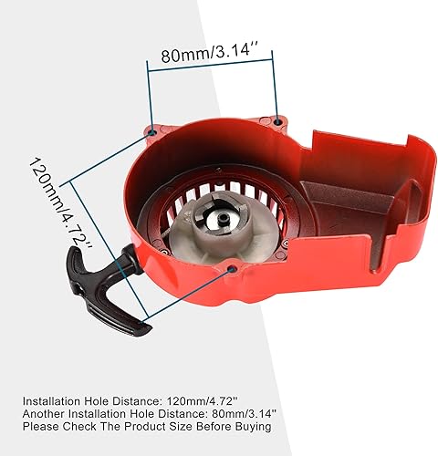 Miniatura 2 de GOOFIT Arrancador de retroceso de aleación para 2 tiempos 47cc 49cc Pocket Dirt Bike Mini ATV Rojo