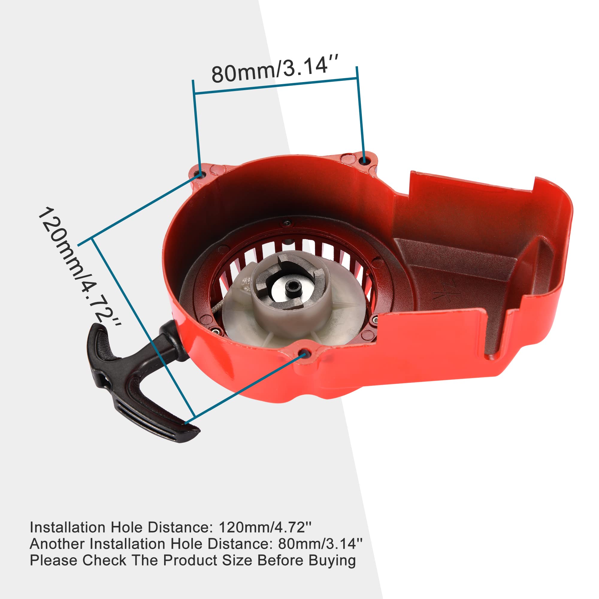 GOOFIT Motocicletta Lega Tira Avvio Ricoglio Starter Sostituzione per 2 Stroke 43cc 47cc 49cc ATV Mini Dirt Bike Scooter Brush Cutter Water Pump Red