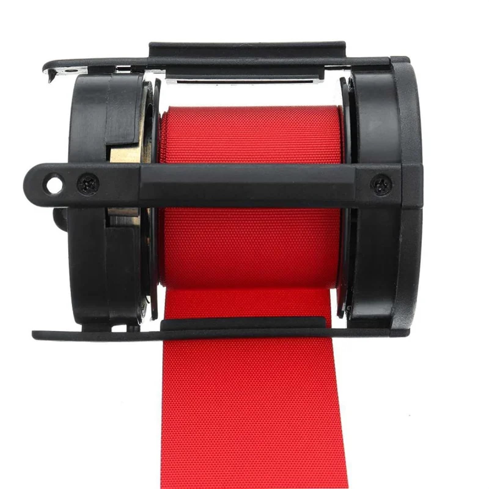 Cinta Balizamiento Montado En Pared Cinta retráctil for barrera deportiva for exteriores, montaje en pared, cinta protectora de acero inoxidable roja, 5 m para Aeropuertos
