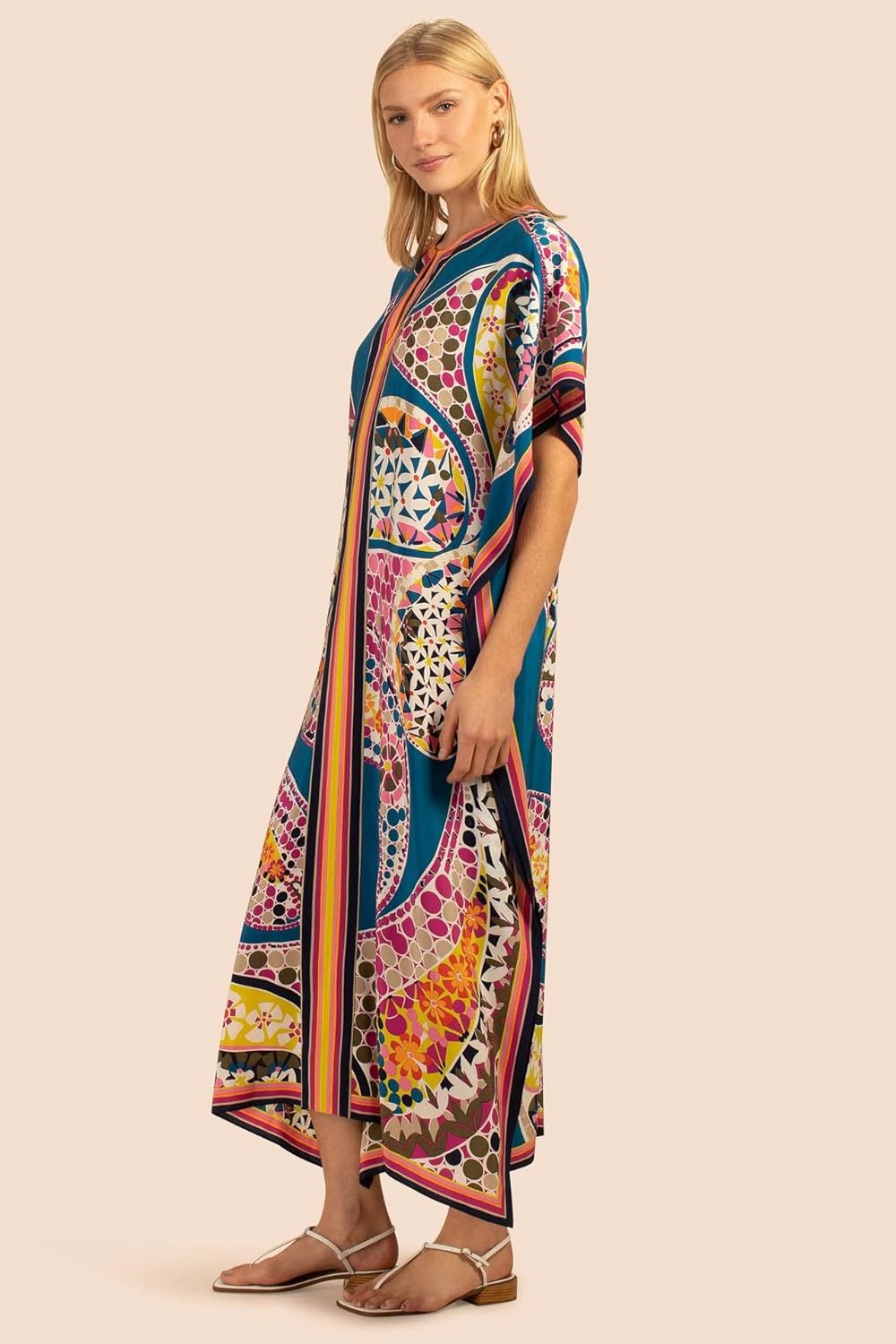 Kaftan Dresses for Women Plus Size Swimsuit Cover Up Caftan Maxi Beach Dresses Ethnic Wear Printed Dress - Image 3