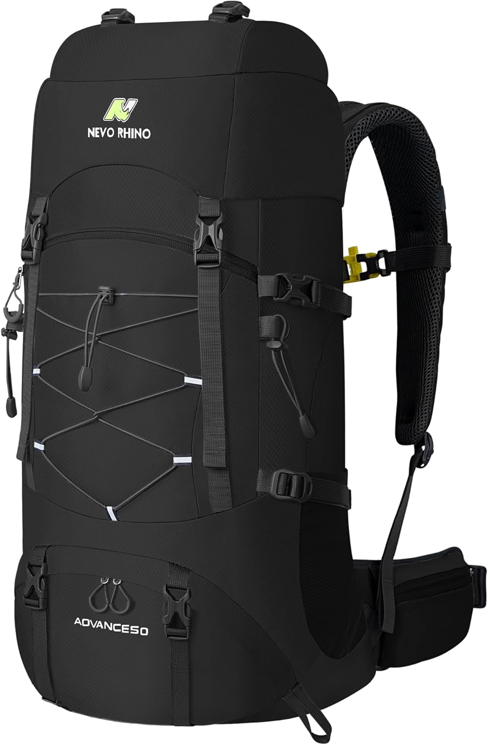 N NEVO RHINO Waterproof Hiking Backpack 50L/60L, Camping Backpack with Rain Cover