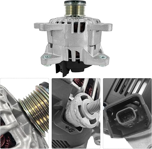 Miniatura 3 de VANPERT Alternador 23100-4BA0A, 23100-4BA0B, TG12C152 para Nissan Rogue L4 2.5L 2014-2018, para Xtrail 2014-2018 12V 120A Embrague de 6 ranuras