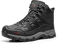 NORTIV8 Men's Waterproof Hiking Boots - Lightweight Leather Trekking Shoes for Outdoor Mountaineering & Hiking