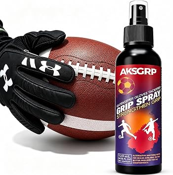 Grip Spray for Goalkeeper Grove, 120ml Soccer & Football Goalie Glove Grip Spray, Glove Grip Enhancer for Latex Palms, Restore Stickiness for Training, Match Day, Wet & Dry Conditions