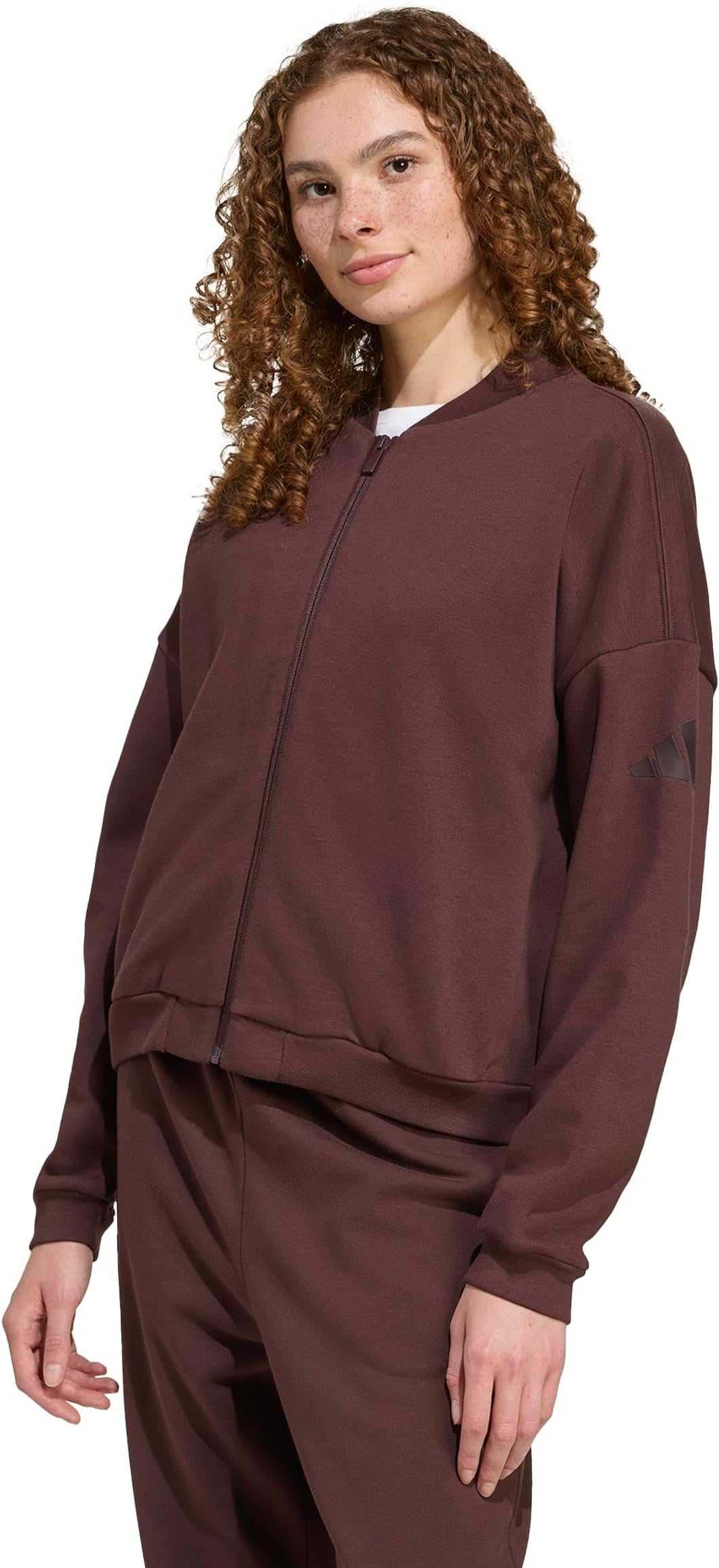 womens Essentials Contemporary Logo Bomber Jacket