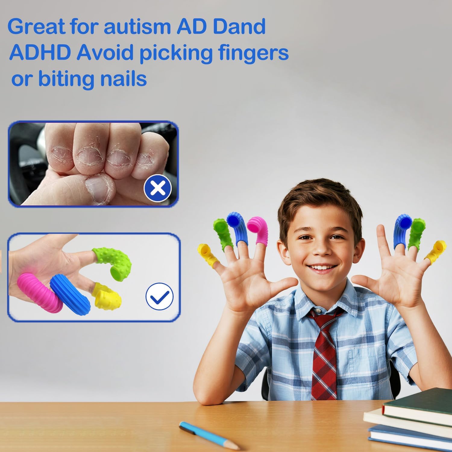 Fidget Toys, Textured Sensory Toys Suitable for Kids and Adults, Containing 4 Squishy Soft Noodles, Autism Sensory Toys， Stress-Relieving Essential for The Classroom and Travel - Image 6