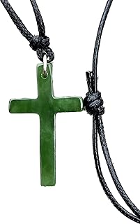Jade Cross Necklace, Canadian Nephrite Jade, Canadian Jade Cross Pendant, Nephrite Jade Pendant, Green Jade Cross Necklace, Jade for men.
