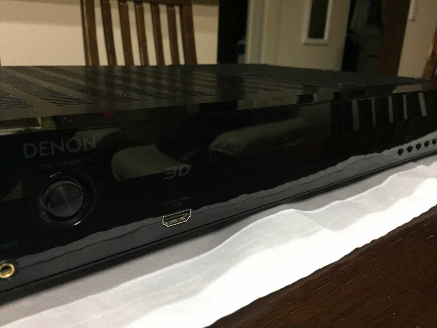 Front panel of Denon AVC-S511HD-K with HDMI input