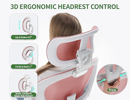 Miniatura 7 de Silla de oficina ergonómica, silla de escritorio de malla para el hogar de 4000 libras, sillas de escritorio de oficina con ruedas, silla de