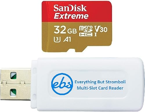 SanDisk Extreme - Tarjeta de memoria MicroSDHC de 32 GB para DJI Pocket 2 Osmo Series UHS-1 U3 V30 A1 4K Clase 10 Velocidad Grado 3