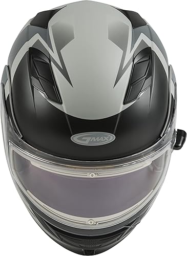 Miniatura 3 de GMAX GM-01S - Casco modular para nieve con escudo eléctrico (gris mateplateado, grande)