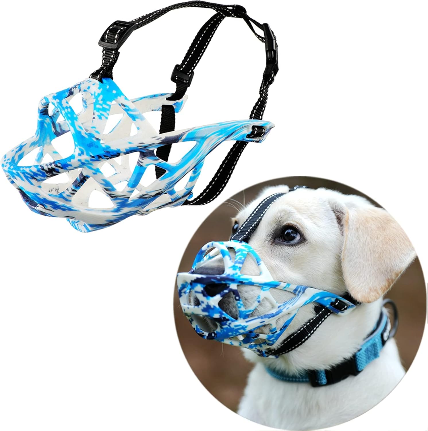 Dog Basket Muzzles, Upgraded Soft Breathable Cage Muzzle