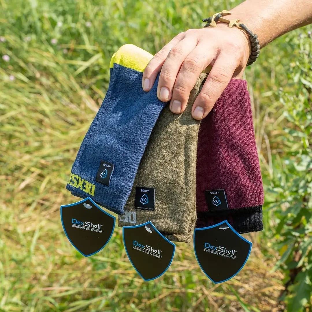 Dexshell Ultra Thin Crew Calzini ultra sottili - Verde oliva - M Uomo