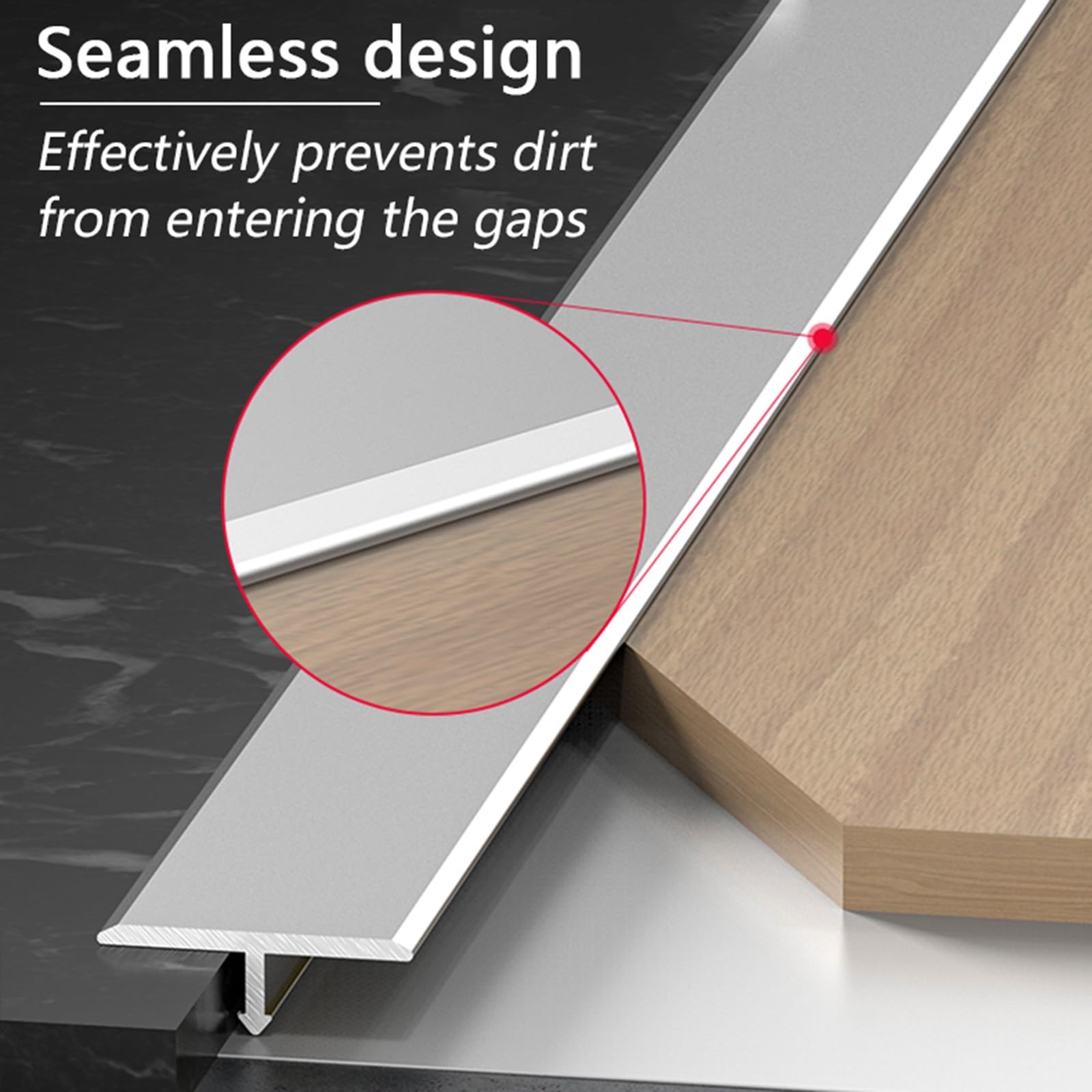 Profilo Giunzione in Metallo, Strisce di Transizione del Pavimento T Alluminio, per Porte, Legno, Vinile Laminati, Moquette E Piastrelle (3Pcs X 90cm)(Light Oak,W2cm)