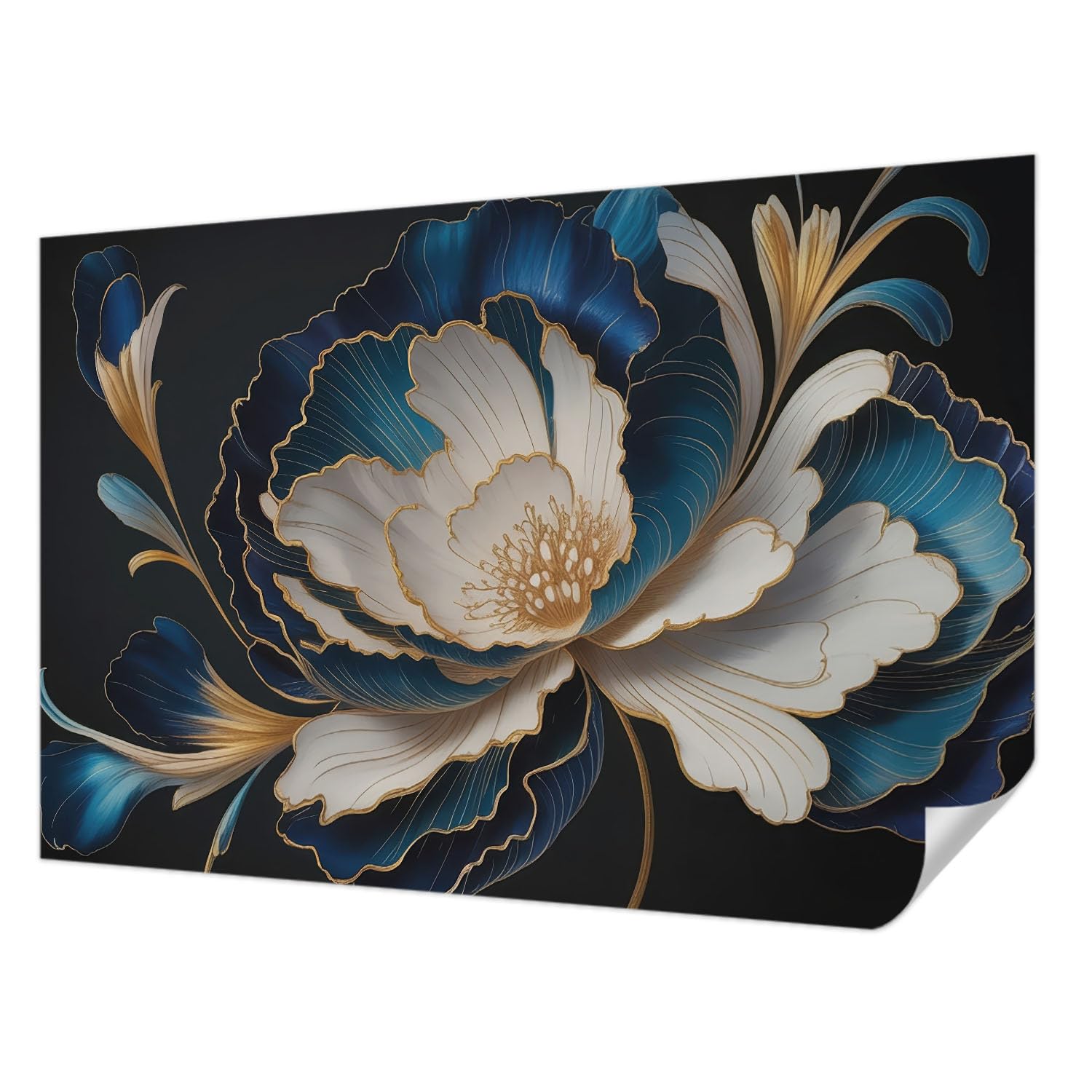 Papier peint autocollant résistant aux taches Tulup décoration murale lavable motif floral
