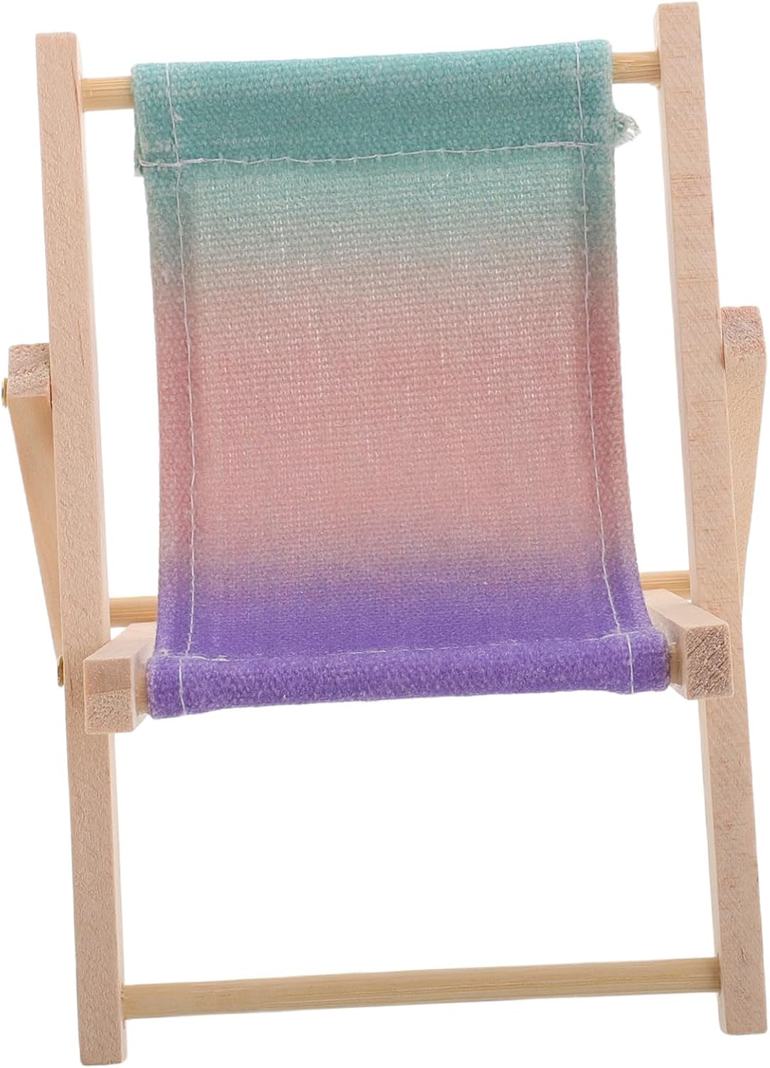 Tiny Foldable Beach Chair Phone Holder for Desk Wooden