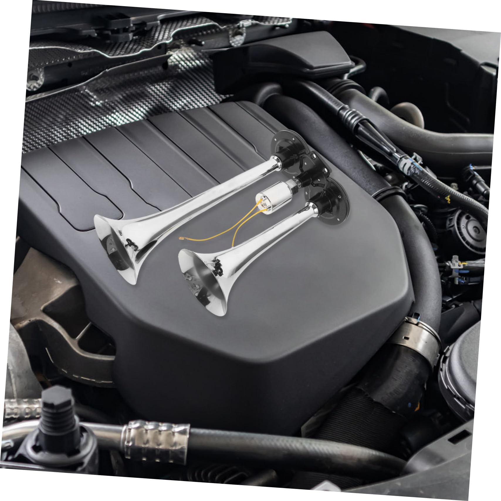 ULTECHNOVO Elektrisches Trumpet Drucklufthorn für Auto und Lkw Einsetzbar Einfache Installation Langlebige Konstruktion Laut und Klar für Fahrzeuge und Boote