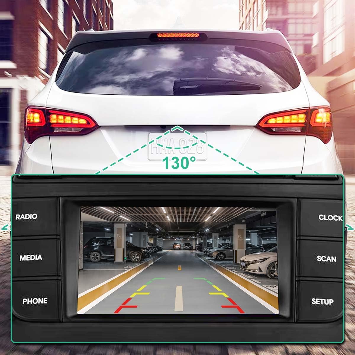 95760-2W640 OE Backup Camera Replacement for Hyundai Santa Fe Sport 2017 2018 & Hyundai Santa Fe 2017 2018, GreenYi Rear Reverse Park Assist Camera Replaces 95760-2W641 A52-74-0019