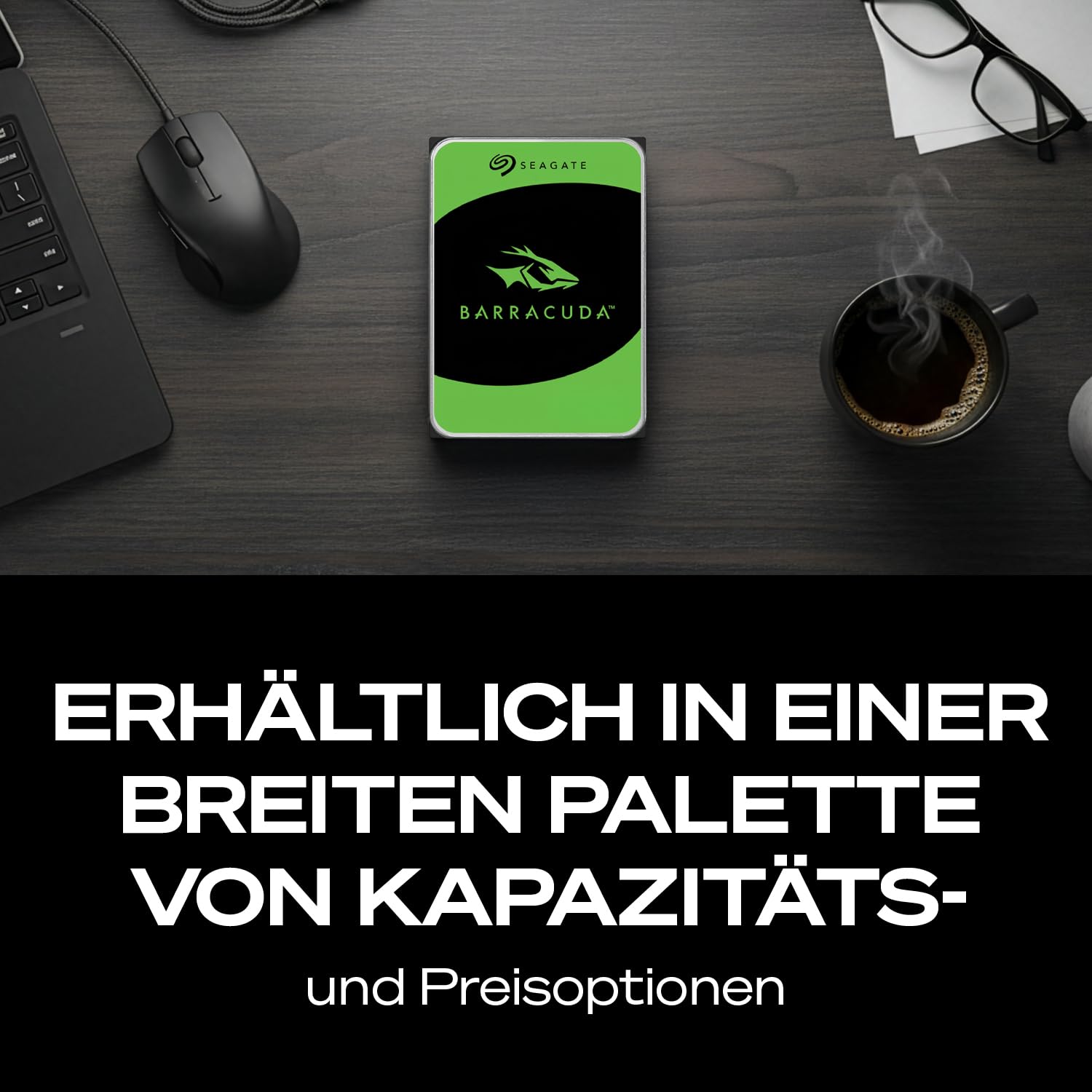 Seagate BarraCuda 2TB Interne Festplatte HDD 3.5 Zoll 7200 U/Min 256 MB Cache SATA 6GB/s ST2000DMZ08