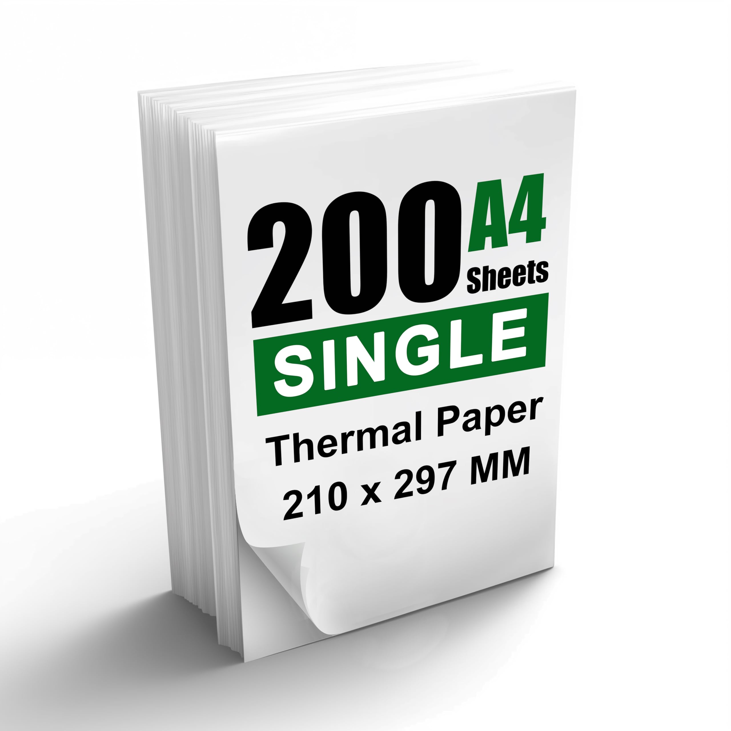 A4 Thermal Paper for Thermal Printers(8.27x11.69In, 200 Sheets), BPA-Free