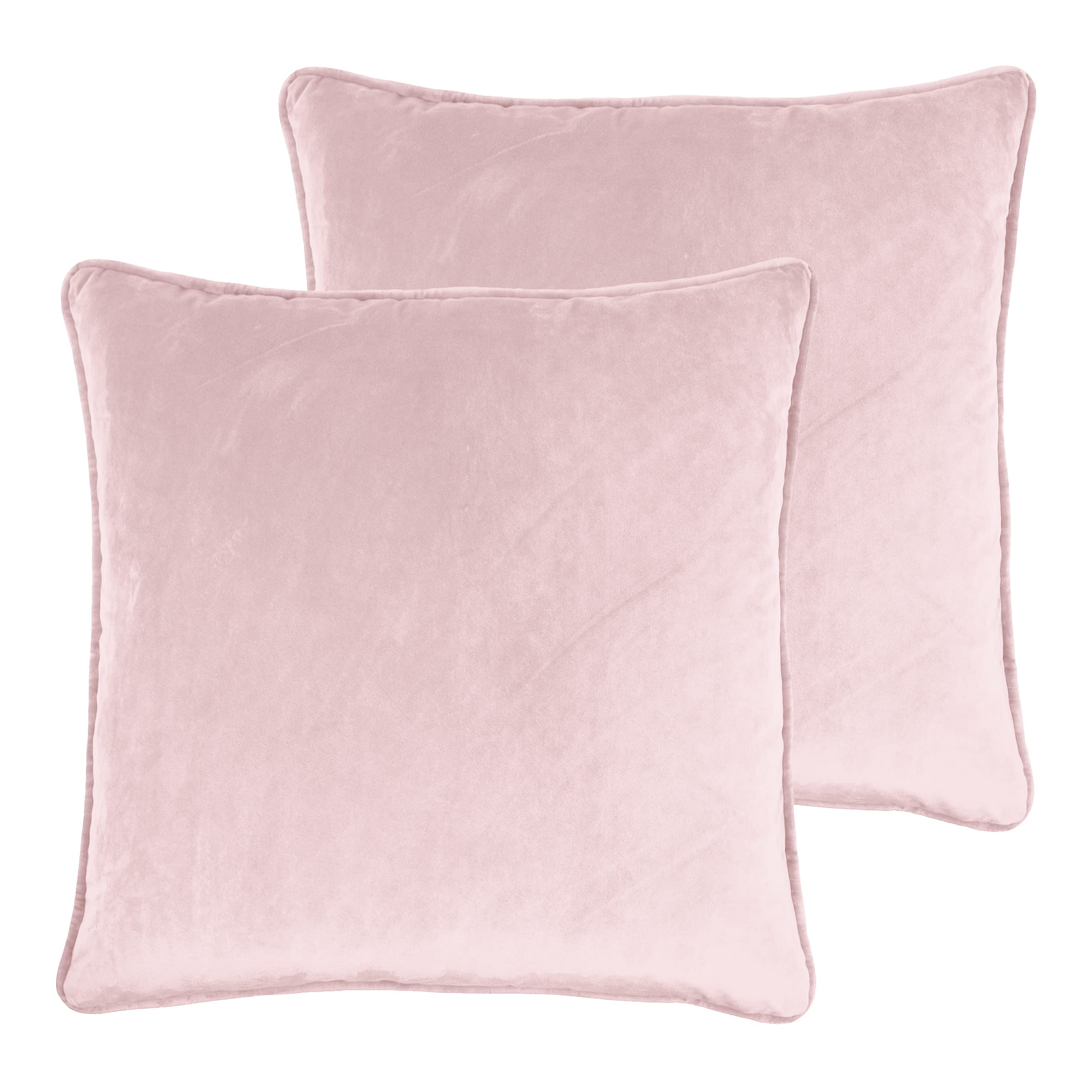 Sherry Kline Elite Velvet Corded Edge Pillows, 20"X20", Violet Ice 2 Count