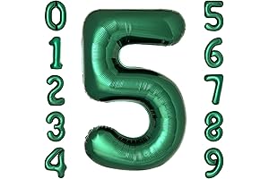 Delightful Philadelphia Eagles Birthday Decorations: Emerald Green Number 5 Balloons for Unforgettable Celebrations