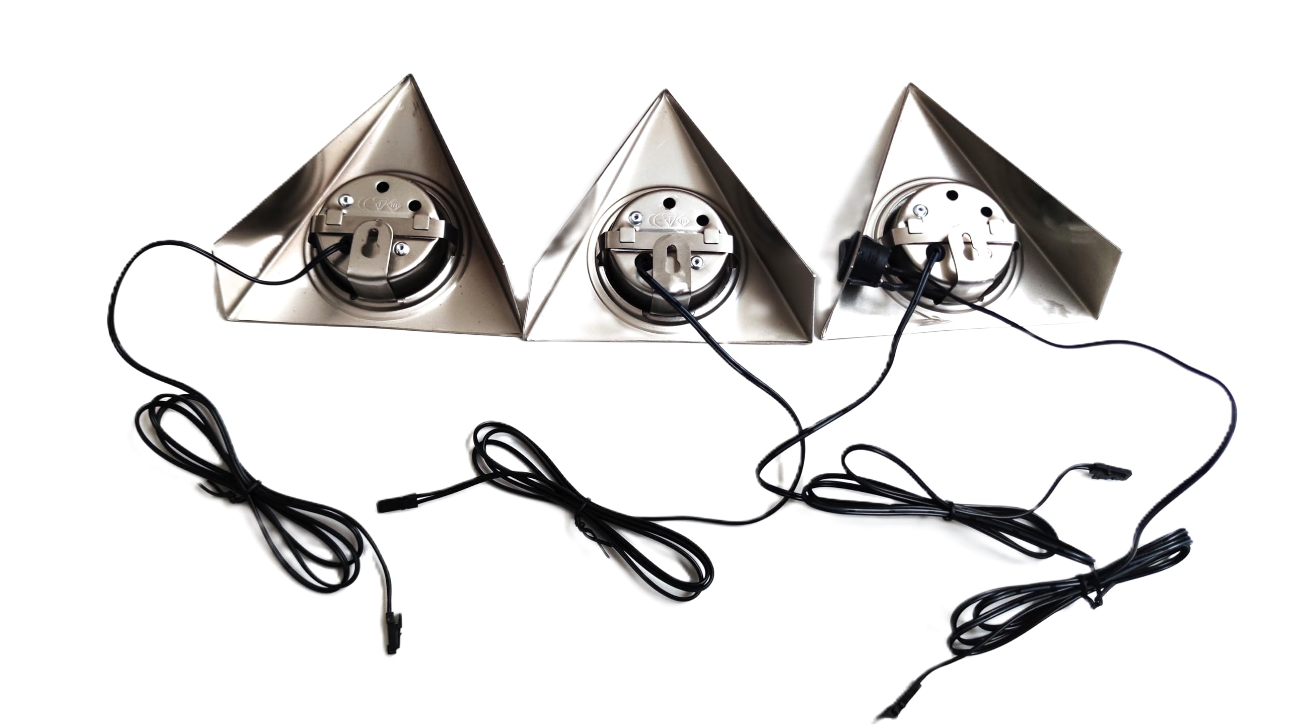 Dapo LED-Aufbau-Unterbau-Leuchte-Lampe Dreieck 3er Set Küchenleuchte 3x3W 3000K 230lm inkl. Trafo LED-Leuchte Küchenlampe