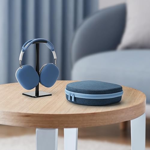 Miniatura 7 de Yinke Funda inteligente para AirPods Max - Compatible con modo de suspensión, con funda de silicona, organizador duro, bolsa de viaje portátil
