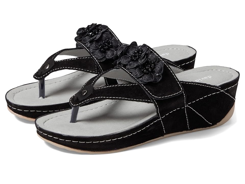 David Tate Garden (Black Suede) Women's Shoes INTERNATIONAL SHIPPING