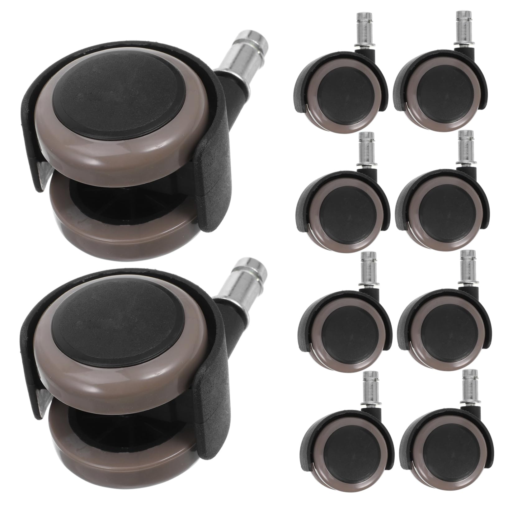 GLEAVI 10pièces Roulettes Pivotantes Silencieuses Et Bidirectionnelles Pour Chaises De Bureau Et Meubles Lot