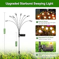 Kizozo 4 darabos szolár lámpa készlet, 10 LED-es tüzérfly, IP65 vízálló kertilámpa 8