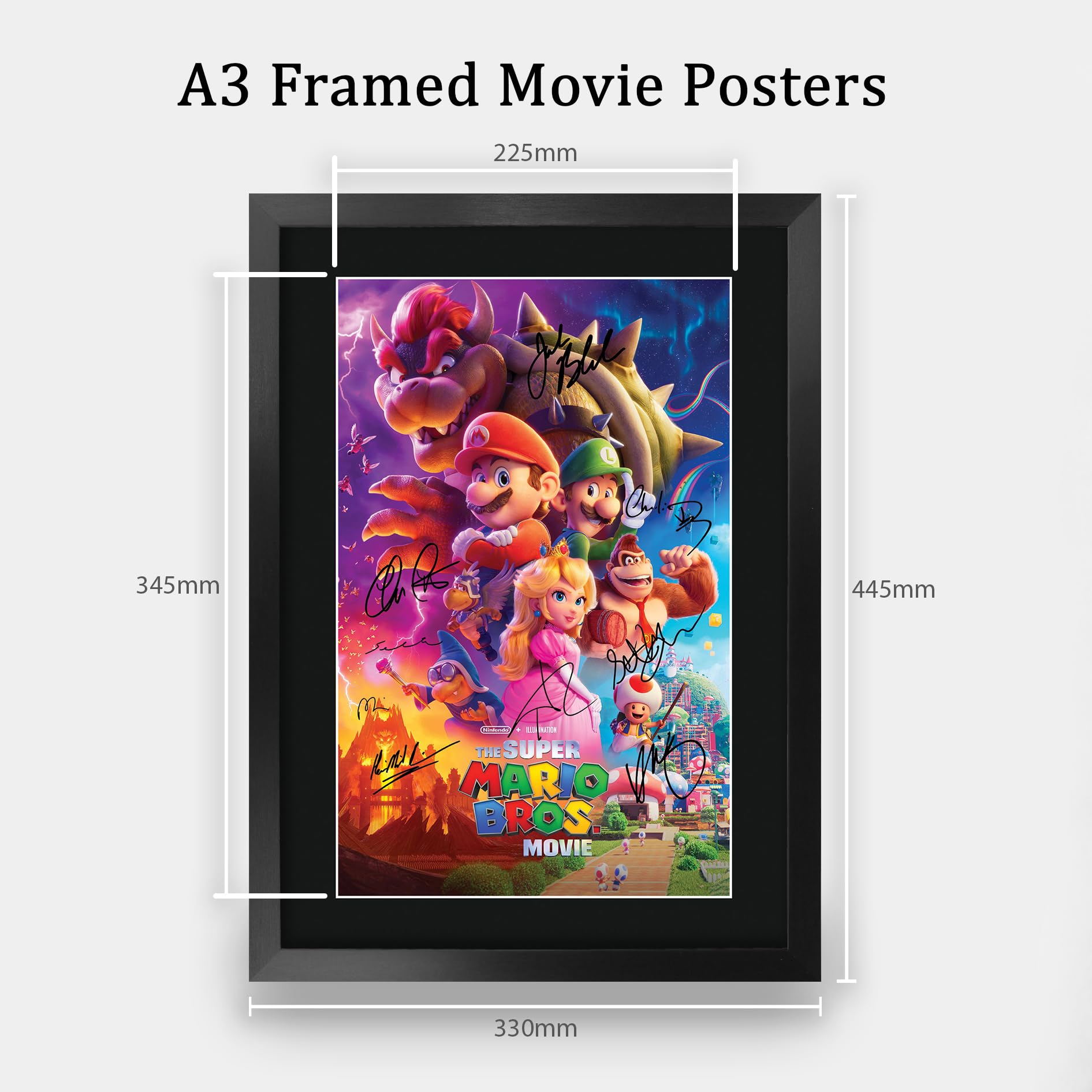 HWC Trading FR A3 The Super Mario Brothers Movie Chris Pratt Gifts Printed Poster Signed Autograph Picture for Movie Memorabilia Fans - Image 2