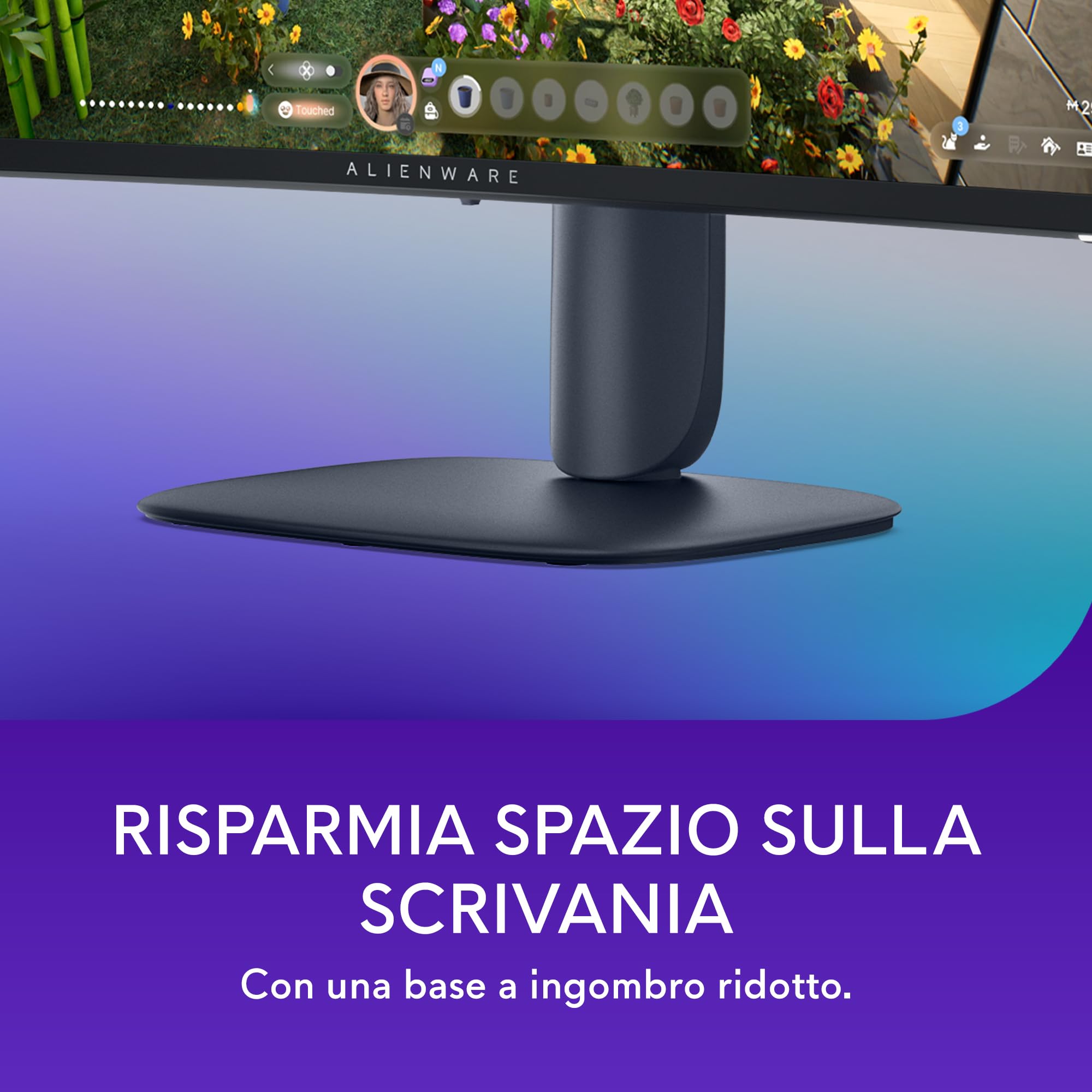 Alienware 32 Monitor Gaming - AW3225DM, QHD (2560x1440), 1500R Curvo, 180Hz, VA, 1ms, AMD FreeSync, VESA AdaptiveSync, 95% DCI-P3, HDR400, DisplayPort, 2 HDMI, 3 USB, 3 Anni di Garanzia